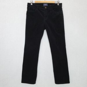 Chaps Denim Pants Womens 10 Black Corduroy Straight Leg Stretch Mid Rise Classic
